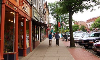 Downtown Northampton, one block from the hotel